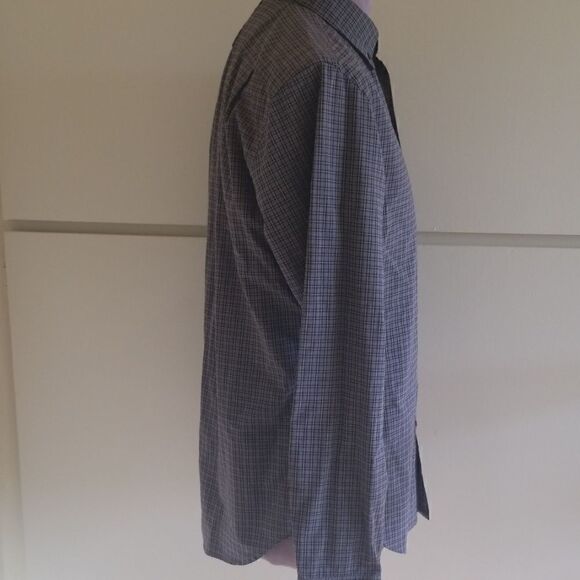 Banana Republic Grey Shirt, Burg/Yellow Plaid - Picture 4 of 8